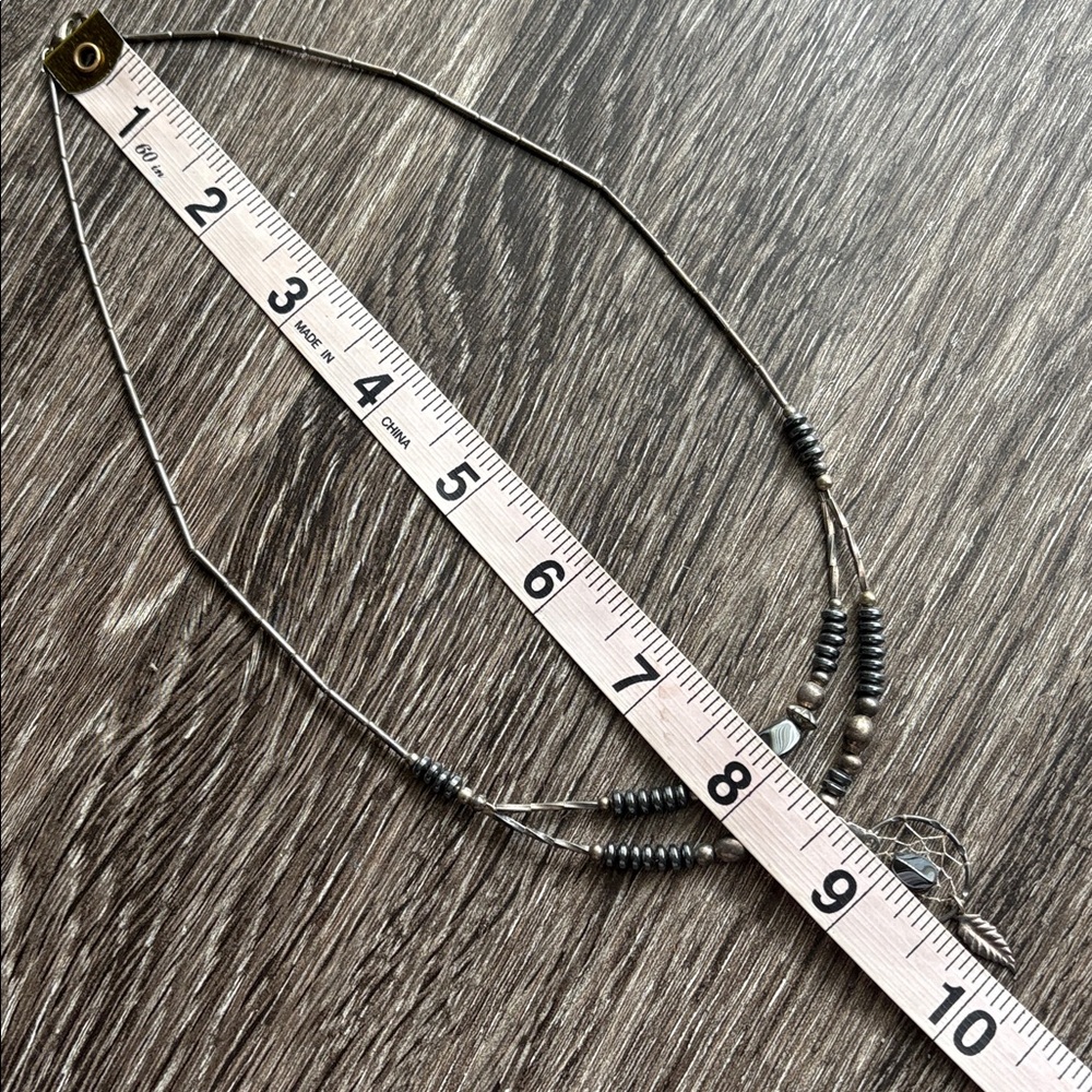 Hematite Dreamcatcher Beaded Necklace - Picture 3 of 5